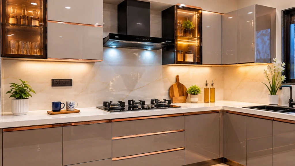 Modern kitchen with sleek design elements